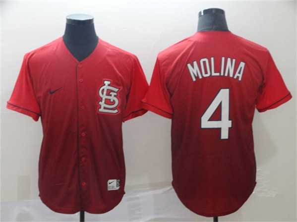 Men's St. Louis Cardinals #4 Yadier Molina Red Fade Stitched Baseball Jersey,We sell and wholesale Men's St. Louis Cardinals #4 Yadier Molina Red Fade Stitched Baseball Jersey on line form chian!